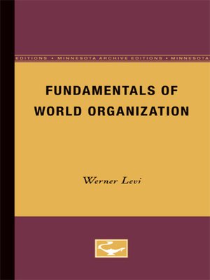 cover image of Fundamentals of World Organization